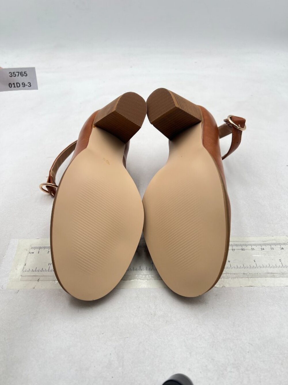 YDN Chocolate Block Stacked Heel Pumps Round Toe Ankle Strap Daily Outfit Shoes - Picture 7 of 8